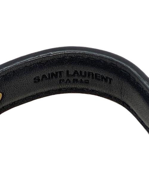 Saint Laurent Paris（サンローランパリ）Saint Laurent Paris (サンローランパリ) ブレスレット ブラック×ゴールドの古着・服飾アイテム