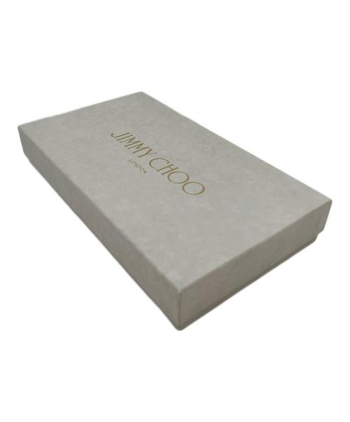 JIMMY CHOO（ジミーチュウ）JIMMY CHOO (ジミーチュウ) スターエンボスラウンドファスナー財布 ブラックの古着・服飾アイテム