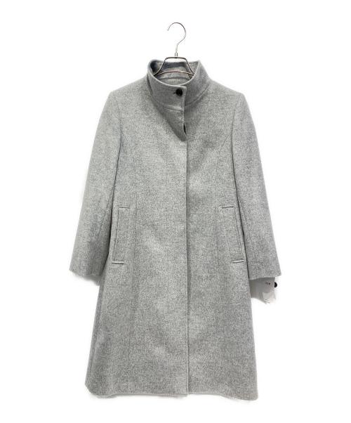 23区（ニジュウサンク）23区 (ニジュウサンク) ウールカシミヤビーバースタンドカラーコート グレー サイズ:30 未使用品の古着・服飾アイテム