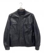 Calvin Kleinカルバンクライン）の古着「レザージャケット」｜ブラック