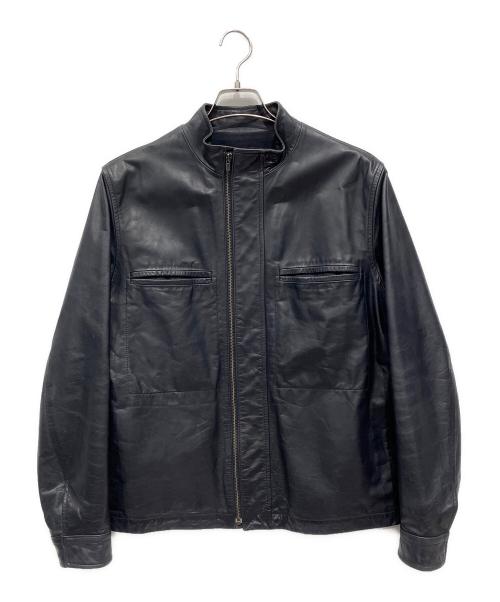 Calvin Klein（カルバンクライン）Calvin Klein (カルバンクライン) レザージャケット ブラック サイズ:Lの古着・服飾アイテム