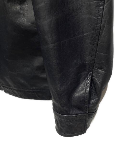 Calvin Klein（カルバンクライン）Calvin Klein (カルバンクライン) レザージャケット ブラック サイズ:Lの古着・服飾アイテム