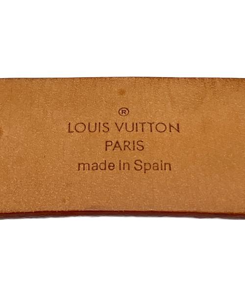 LOUIS VUITTON（ルイ ヴィトン）LOUIS VUITTON (ルイ ヴィトン) レザーベルト サンチュール キャレ ホワイト サイズ:90/36の古着・服飾アイテム