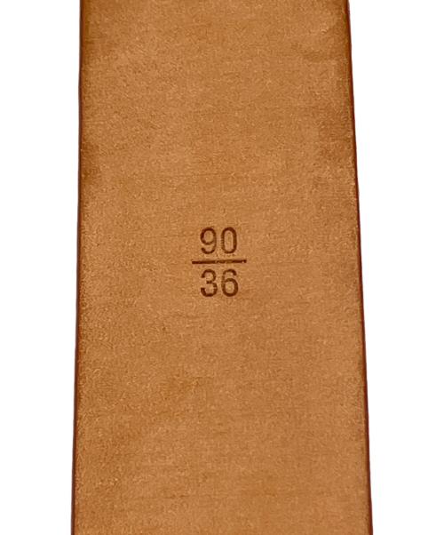 LOUIS VUITTON（ルイ ヴィトン）LOUIS VUITTON (ルイ ヴィトン) レザーベルト サンチュール キャレ ホワイト サイズ:90/36の古着・服飾アイテム