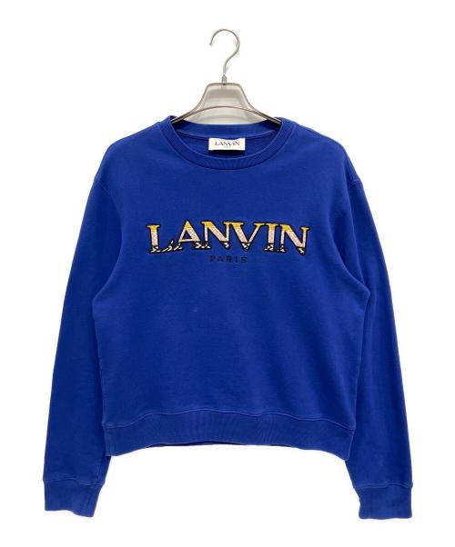 LANVIN（ランバン）LANVIN (ランバン) ロゴスウェット ブルー サイズ:不明の古着・服飾アイテム