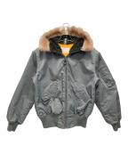 MADIN O.M.S.マディン・オーエムエス）の古着「フライトジャケット」｜グリーン×オレンジ