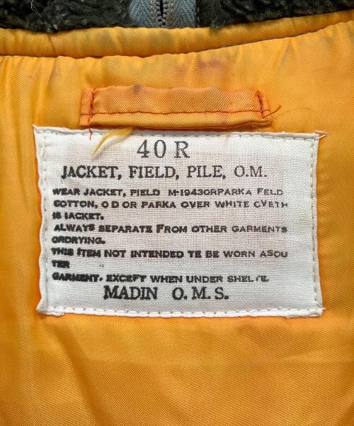 MADIN O.M.S.（マディン・オーエムエス）MADIN O.M.S. (マディン・オーエムエス) フライトジャケット グリーン×オレンジ サイズ:40の古着・服飾アイテム