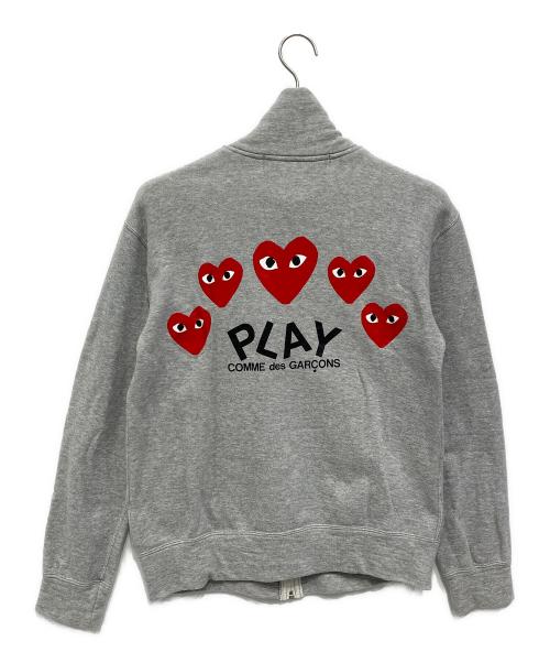 PLAY COMME des GARCONS（プレイコムデギャルソン）PLAY COMME des GARCONS (プレイコムデギャルソン) ジップアップスウェット グレー サイズ:Mの古着・服飾アイテム