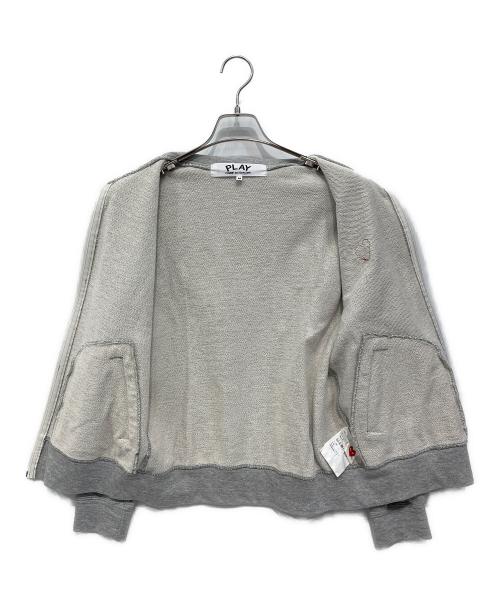 PLAY COMME des GARCONS（プレイコムデギャルソン）PLAY COMME des GARCONS (プレイコムデギャルソン) ジップアップスウェット グレー サイズ:Mの古着・服飾アイテム