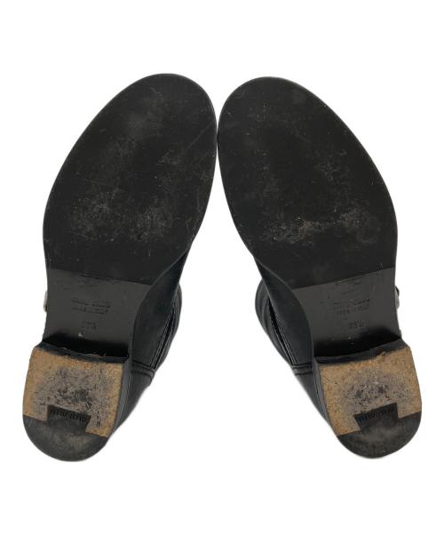 MIU MIU（ミュウミュウ）MIU MIU (ミュウミュウ) エンジニアレザーブーツ ブラック サイズ:36 1/2の古着・服飾アイテム