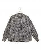Carhartt WIP×Invincibleカーハート ワークインプログレス×インヴィンシブル）の古着「L/S WORK SHIRT MAX」｜グレー×ブラック