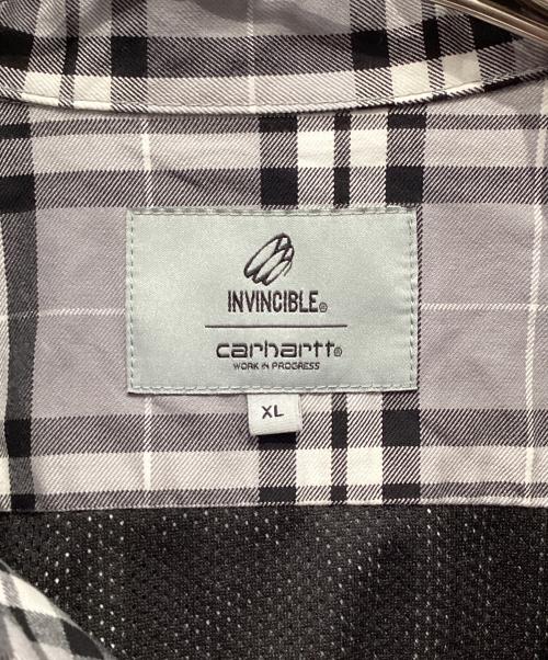 Carhartt WIP（カーハート ワークインプログレス）Carhartt WIP (カーハート ワークインプログレス) Invincible (インヴィンシブル) L/S WORK SHIRT MAX グレー×ブラック サイズ:XLの古着・服飾アイテム