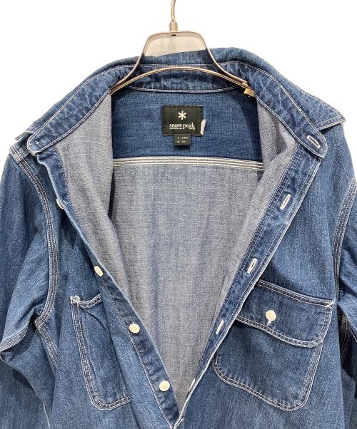 Snow peak（スノーピーク）snow peak (スノーピーク) 長袖シャツ インディゴ サイズ:Sの古着・服飾アイテム