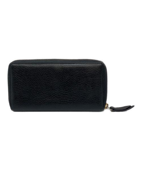 GUCCI（グッチ）GUCCI (グッチ) ラウンドファスナー財布 ブラックの古着・服飾アイテム
