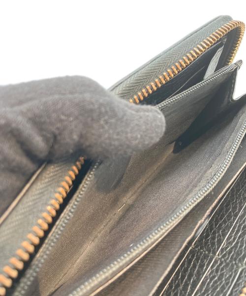 GUCCI（グッチ）GUCCI (グッチ) ラウンドファスナー財布 ブラックの古着・服飾アイテム