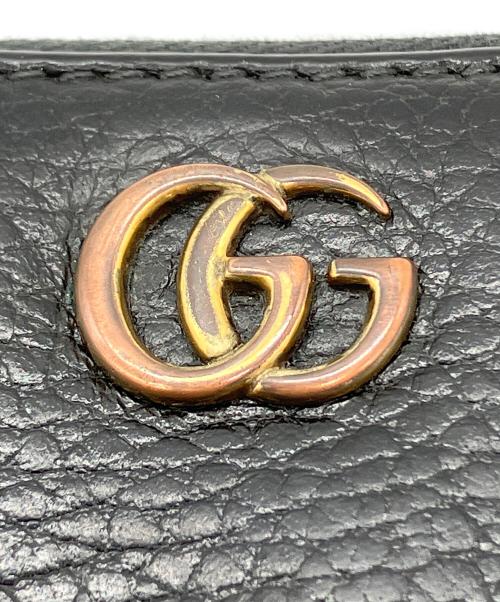 GUCCI（グッチ）GUCCI (グッチ) ラウンドファスナー財布 ブラックの古着・服飾アイテム