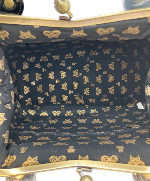 ANNA SUI（アナスイ）ANNA SUI (アナスイ) ハンドバッグ ブラック×パープル 未使用品の古着・服飾アイテム