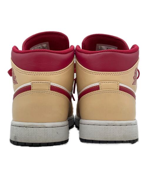NIKE（ナイキ）NIKE (ナイキ) Air Jordan 1 Mid ベージュ×レッド サイズ:27.0cmの古着・服飾アイテム
