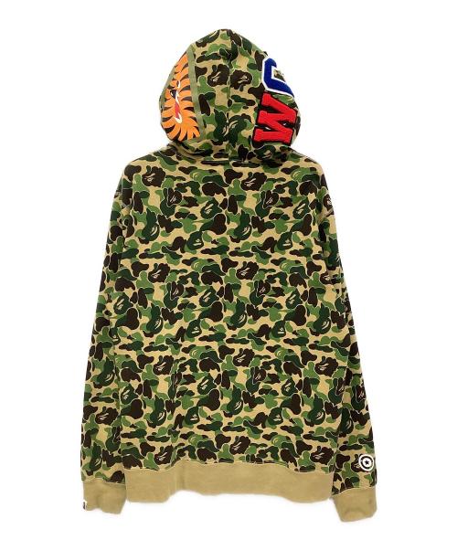 A BATHING APE（ア ベイシング エイプ）A BATHING APE (ア ベイシング エイプ) ABC CAMO SHARK FULL ZIP HOODIE オリーブ サイズ:XXLの古着・服飾アイテム