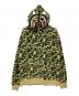 A BATHING APE（ア ベイシング エイプ）の古着「ABC CAMO SHARK FULL ZIP HOODIE」｜オリーブ