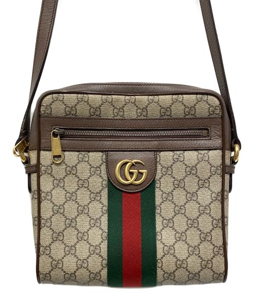 GUCCI（グッチ）GUCCI (グッチ) ショルダーバッグ オフディア GGスプリーム ブラウンの古着・服飾アイテム