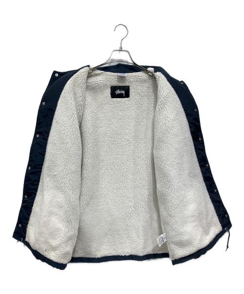 stussy（ステューシー）stussy (ステューシー) Champion (チャンピオン) 裏ボアコーチジャケット ネイビー サイズ:X-LARGEの古着・服飾アイテム