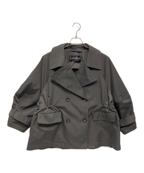 LOUNIE（ルーニー）LOUNIE (ルーニー) ボリュームスリーブトレンチコート チャコールグレー サイズ:Mの古着・服飾アイテム