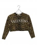 VALENTINOヴァレンティノ）の古着「ショート丈スウェット」｜ベージュ×ブラウン