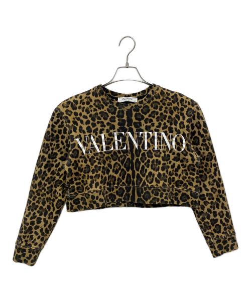 VALENTINO（ヴァレンティノ）VALENTINO (ヴァレンティノ) ショート丈スウェット ベージュ×ブラウン サイズ:XSの古着・服飾アイテム