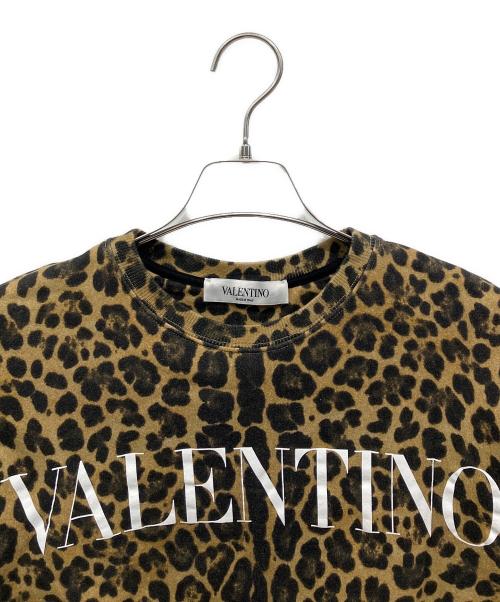 VALENTINO（ヴァレンティノ）VALENTINO (ヴァレンティノ) ショート丈スウェット ベージュ×ブラウン サイズ:XSの古着・服飾アイテム