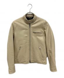 FREEDOM（フリーダム）の古着「レザージャケット」｜ベージュ