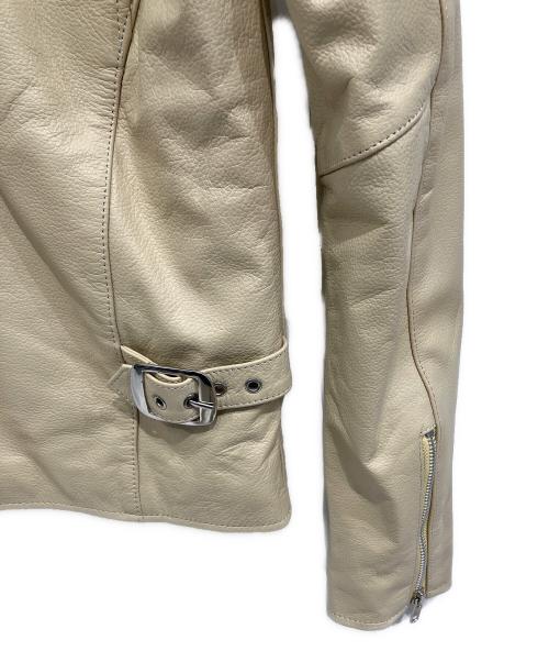 FREEDOM（フリーダム）FREEDOM (フリーダム) レザージャケット ベージュ サイズ:Lの古着・服飾アイテム