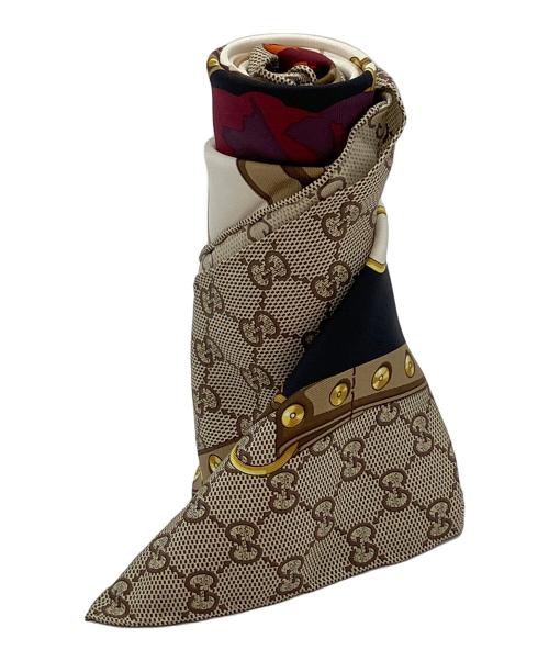 GUCCI（グッチ）GUCCI (グッチ) シルクスカーフ マルチカラー サイズ:90×90cmの古着・服飾アイテム