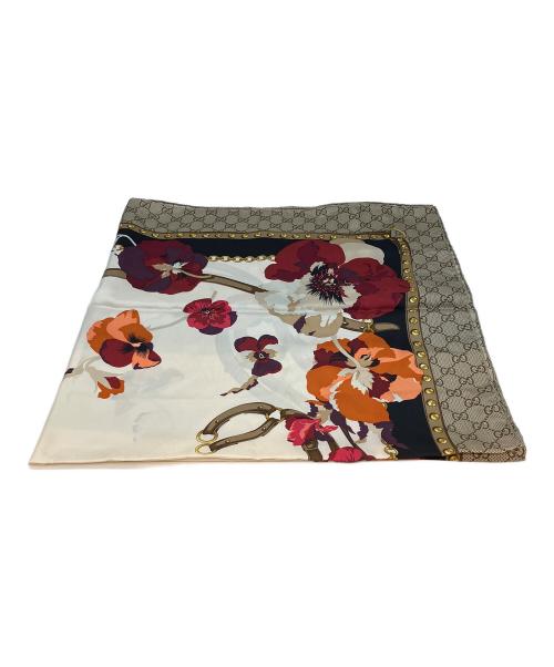 GUCCI（グッチ）GUCCI (グッチ) シルクスカーフ マルチカラー サイズ:90×90cmの古着・服飾アイテム