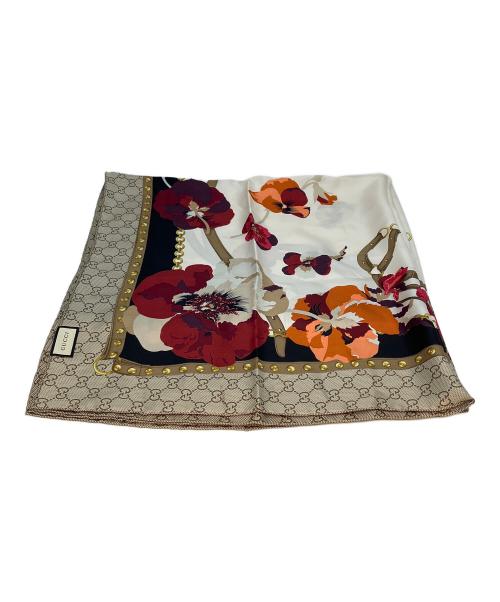 GUCCI（グッチ）GUCCI (グッチ) シルクスカーフ マルチカラー サイズ:90×90cmの古着・服飾アイテム