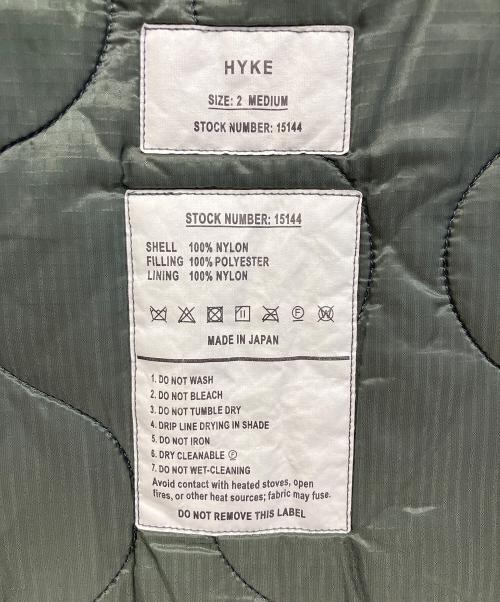 HYKE（ハイク）HYKE (ハイク) キルティングベスト ダークグリーン サイズ:２ MEDIUMの古着・服飾アイテム