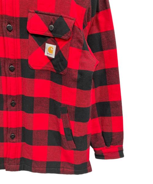 Carhartt WIP（カーハート ワークインプログレス）Carhartt WIP (カーハート ワークインプログレス) 長袖シャツ レッド×ブラック サイズ:XLの古着・服飾アイテム