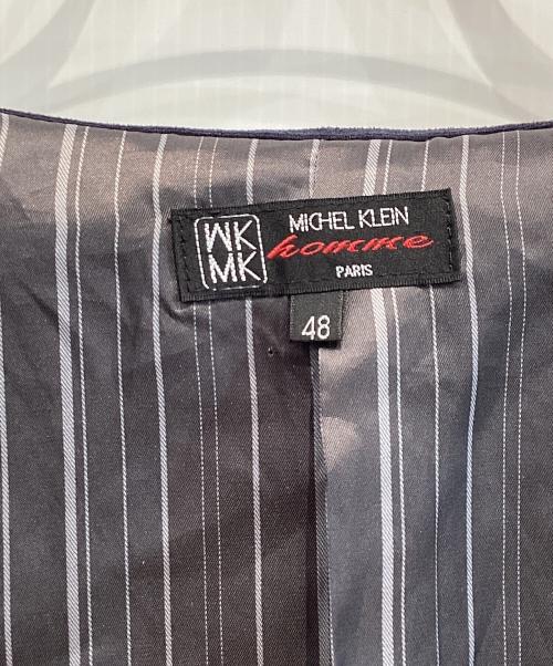 MICHEL KLEIN（ミッシェルクラン）MICHEL KLEIN (ミッシェルクラン) スエードコンバーチブルジャケット ネイビー サイズ:48の古着・服飾アイテム