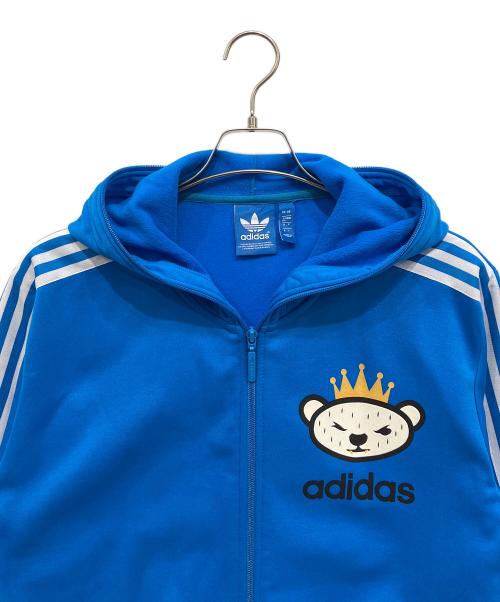 adidas（アディダス）adidas (アディダス) ジップパーカー ブルー サイズ:XOの古着・服飾アイテム