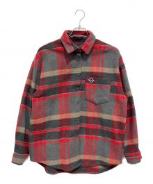 HIDE AND SEEK（ハイドアンドシーク）の古着「ジャケット」｜グレー×レッド