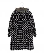 mina perhonenミナ ペルホネン）の古着「フーデッドダウンコート」｜ブラック×ホワイト