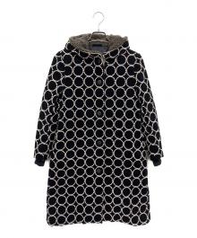 mina perhonen（ミナ ペルホネン）の古着「フーデッドダウンコート」｜ブラック×ホワイト