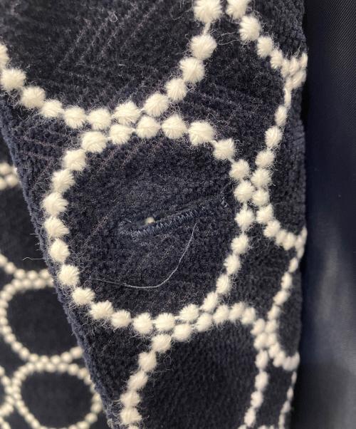 mina perhonen（ミナ ペルホネン）mina perhonen (ミナ ペルホネン) フーデッドダウンコート ブラック×ホワイト サイズ:38の古着・服飾アイテム