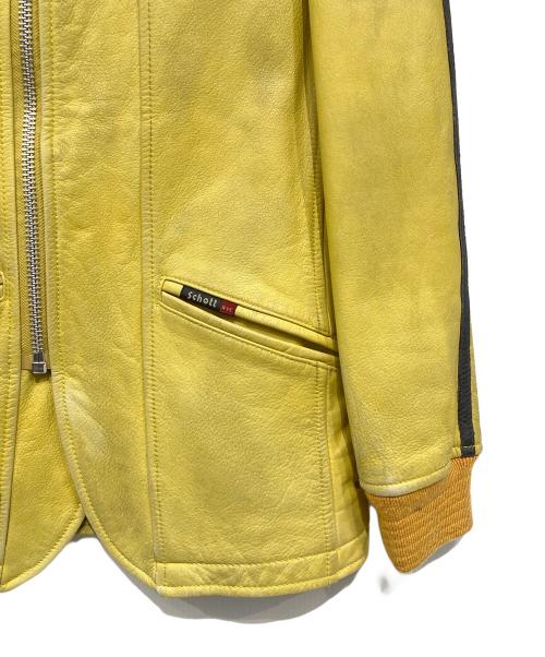 Schott（ショット）Schott (ショット) シングルライダースジャケット イエロー サイズ:Sの古着・服飾アイテム