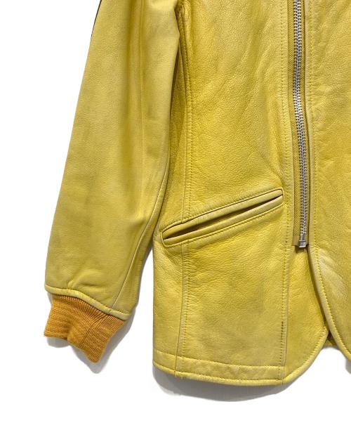 Schott（ショット）Schott (ショット) シングルライダースジャケット イエロー サイズ:Sの古着・服飾アイテム
