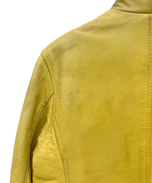 Schott（ショット）Schott (ショット) シングルライダースジャケット イエロー サイズ:Sの古着・服飾アイテム