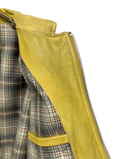 Schott（ショット）Schott (ショット) シングルライダースジャケット イエロー サイズ:Sの古着・服飾アイテム
