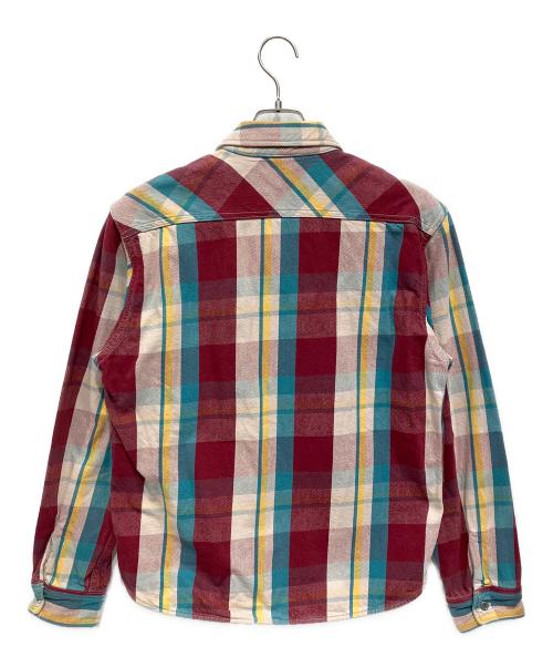 JELADO（ジェラード）JELADO (ジェラード) シャツジャケット ボルドー×グリーン サイズ:XLの古着・服飾アイテム