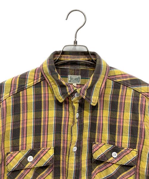 JELADO（ジェラード）JELADO (ジェラード) シャツジャケット イエロー×ピンク サイズ:XLの古着・服飾アイテム