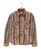 JELADOジェラード）の古着「シャツジャケット」｜グレー×レッド